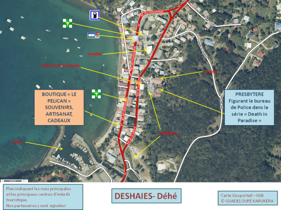 deshaies, plan, guadeloupe, carte, plan deshaies, plan ville deshaies
