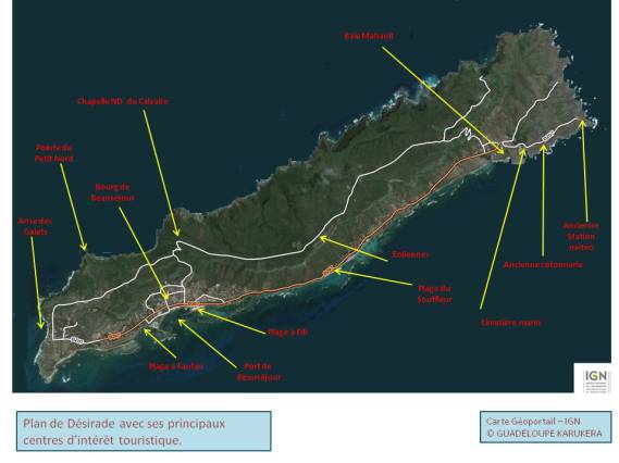 beausejour desirade, plan, plan desirade, guadeloupe, carte