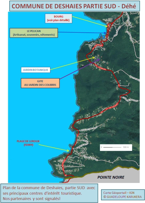 deshaies, plan, guadeloupe, carte, plan deshaies, plan commune deshaies