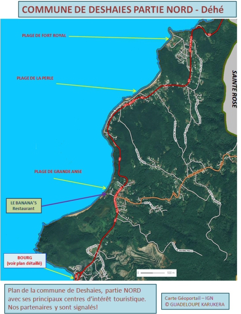 deshaies, plan, guadeloupe, carte, plan deshaies, plan commune deshaies